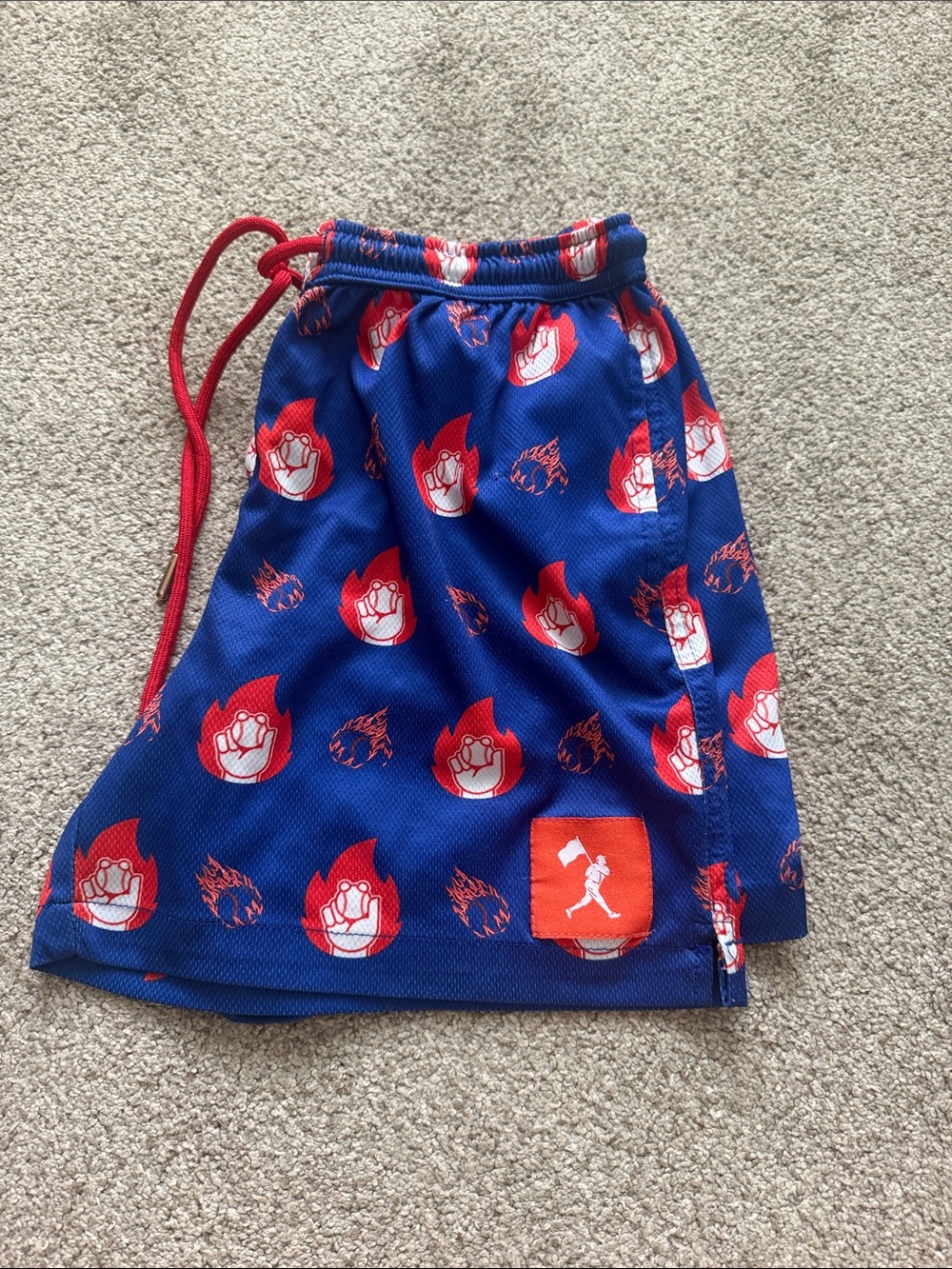 Baseballism Flame Thrower Diamond Air Mesh Shorts